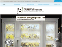 Tablet Screenshot of bshuttersandblinds.com